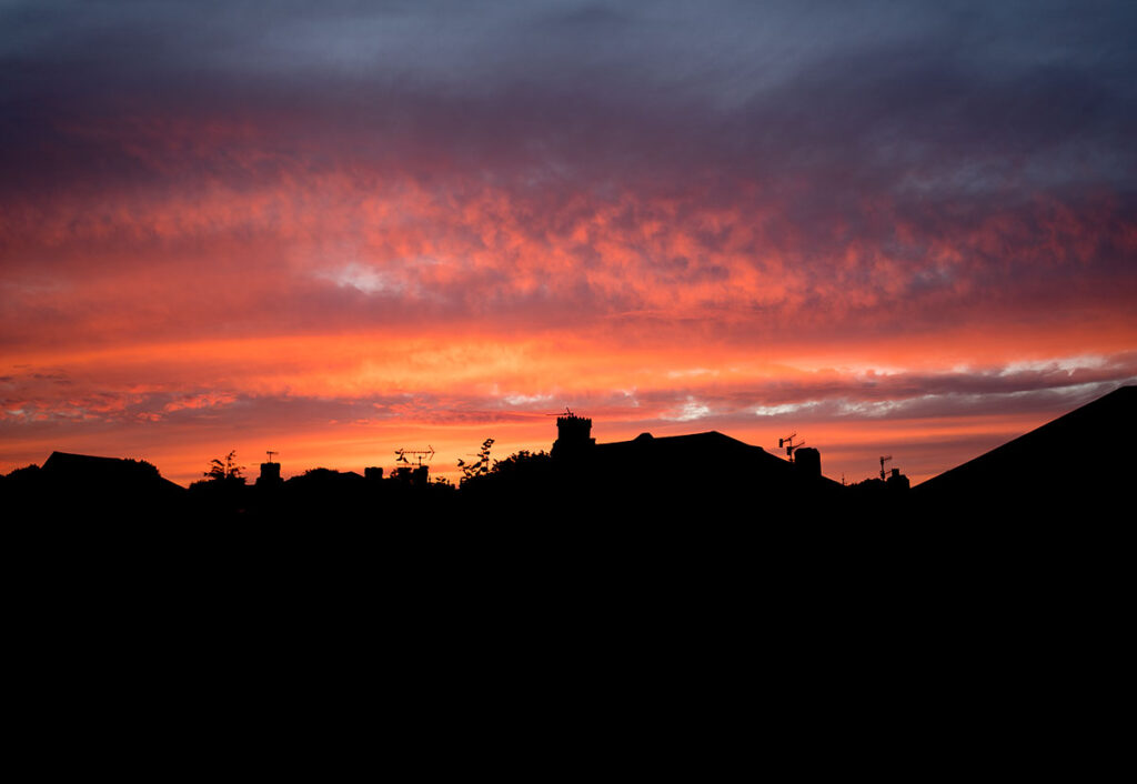 Sunset over Redland, Bristol, UK